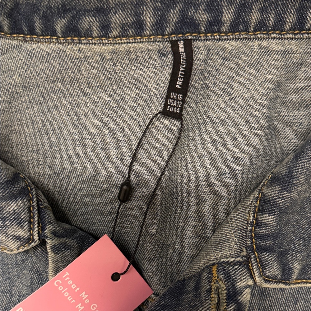 NWT PLT oversized boyfriend Denim Jacket - Picture 2 of 5